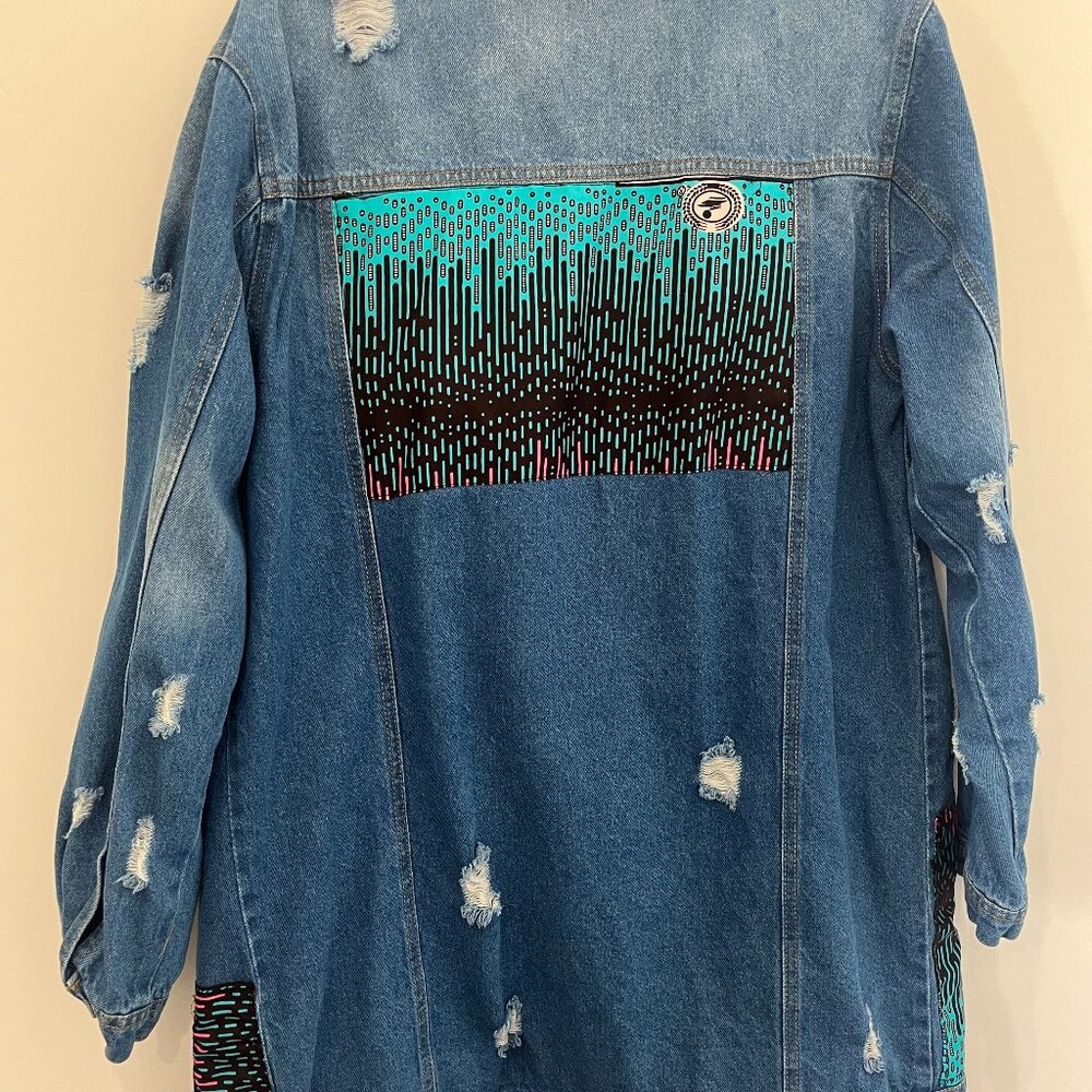 Upcycled / Custom Denim Jacket with Patchwork